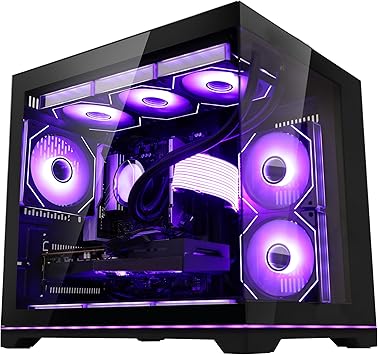 Ocean Park Black AI Gaming PC Gamer Desktop Computer, AMD Ryzen 7 9700X 8-Core 3.8 GHz, RTX 5060 8GB, 16GB DDR5 6000MHz RAM, 1TB PCIe SSD, 850W PSU, 360mm AIO & APP RGB Fan Control, Windows 11