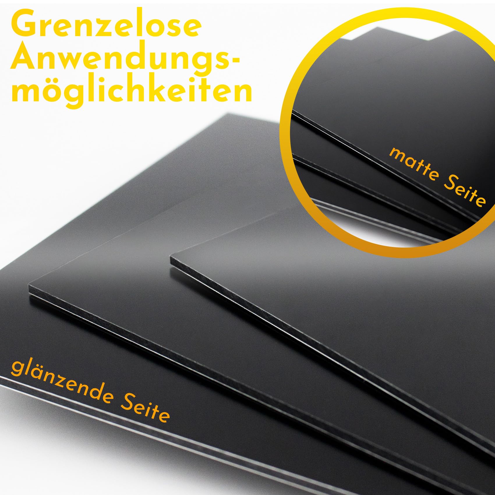 Finest Folia 3 placas aluminio DIN A4, 20 x 30 cm, corte 3 mm, vallas puertas postes, placa blanca, resistente intemperie (3, negro)