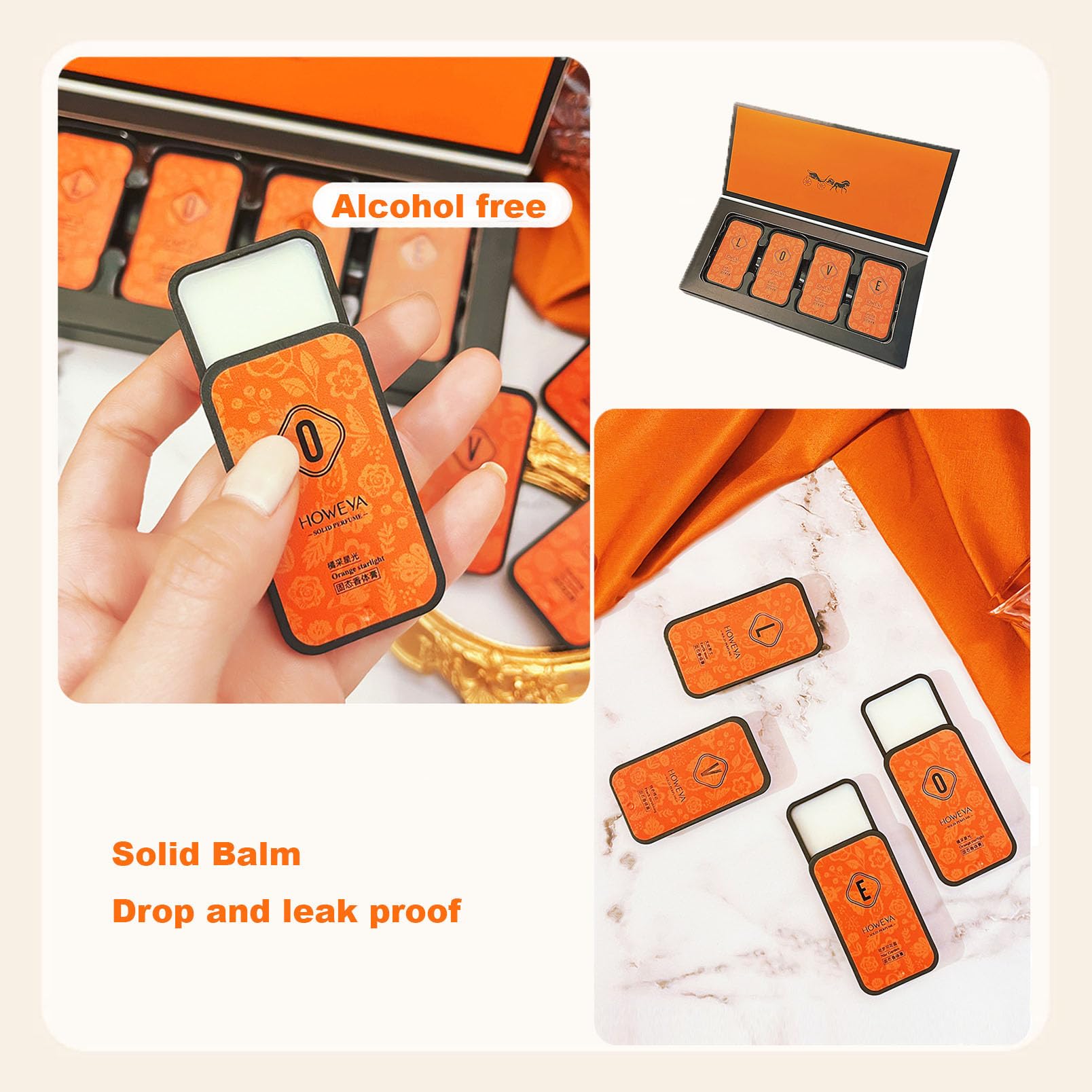 Solid Perfume Set,Portable Pocket Balm Perfume,Profumo Balsamo Tascabile Portatile per Viaggi,Balsamo Profumato Solido Tascabile Portatile,Profumo Solido Elegante Semplice Adatto Per Uomo Donna