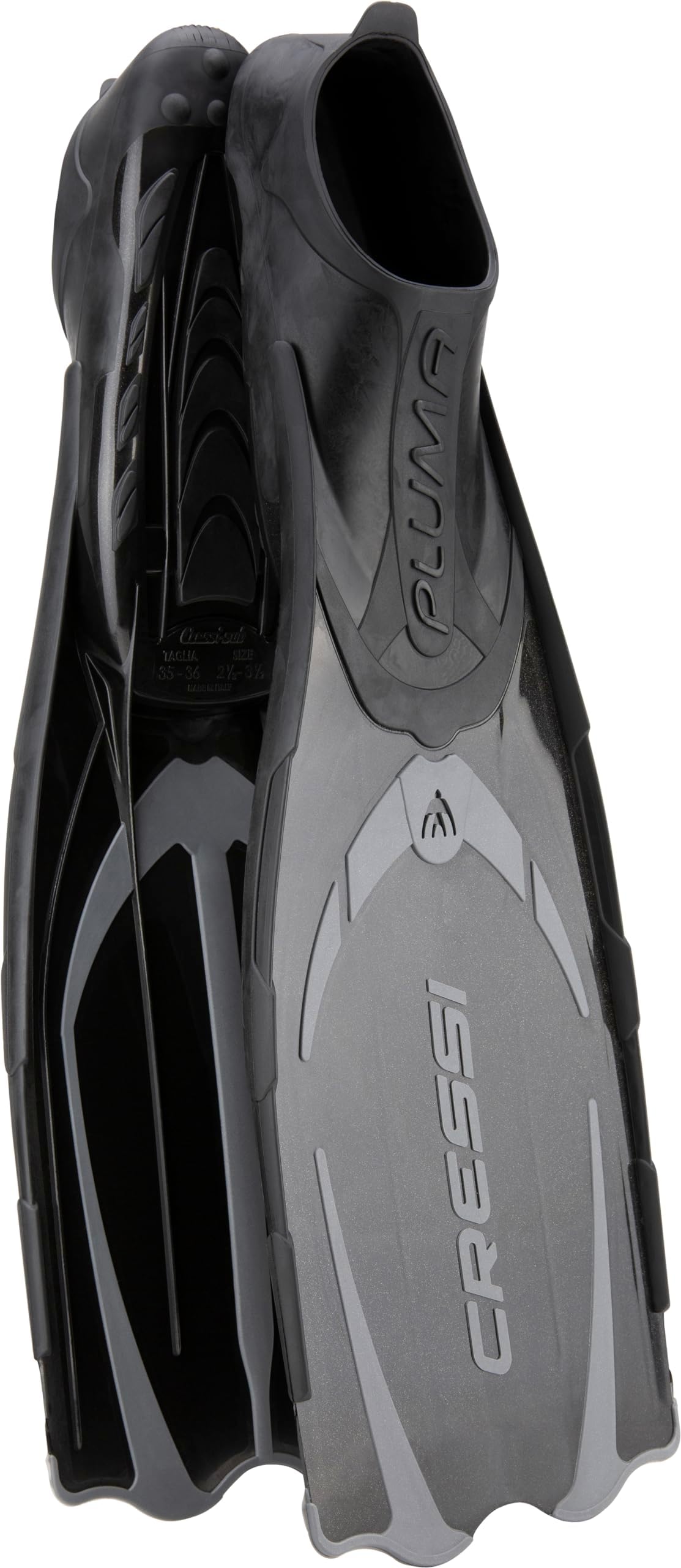 – Cressi Pluma Fins - High Quality Unisex Full Foot Fins for Diving, Snorkelling, Swimming