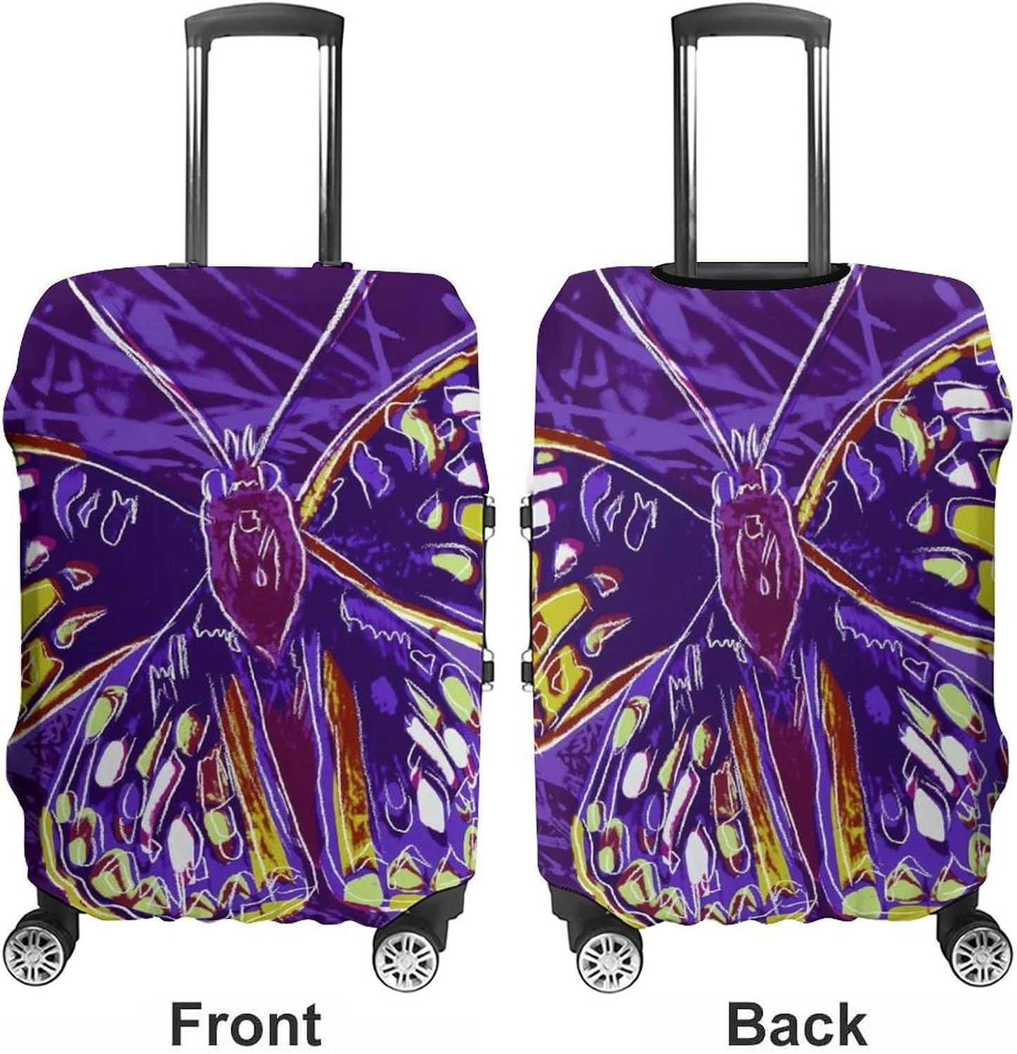 Abstract Art Butterfly Suitcase Covers for Luggage Carry On Cover Travel Accessories Fit 19-32 Inch image 3