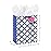 Hallmark 13 Large Gift Bag with Tissue Paper and Gift Tag (Pink Flower on Blue Plaid) for Mother\'s Day, Birthdays, Bridal Showers