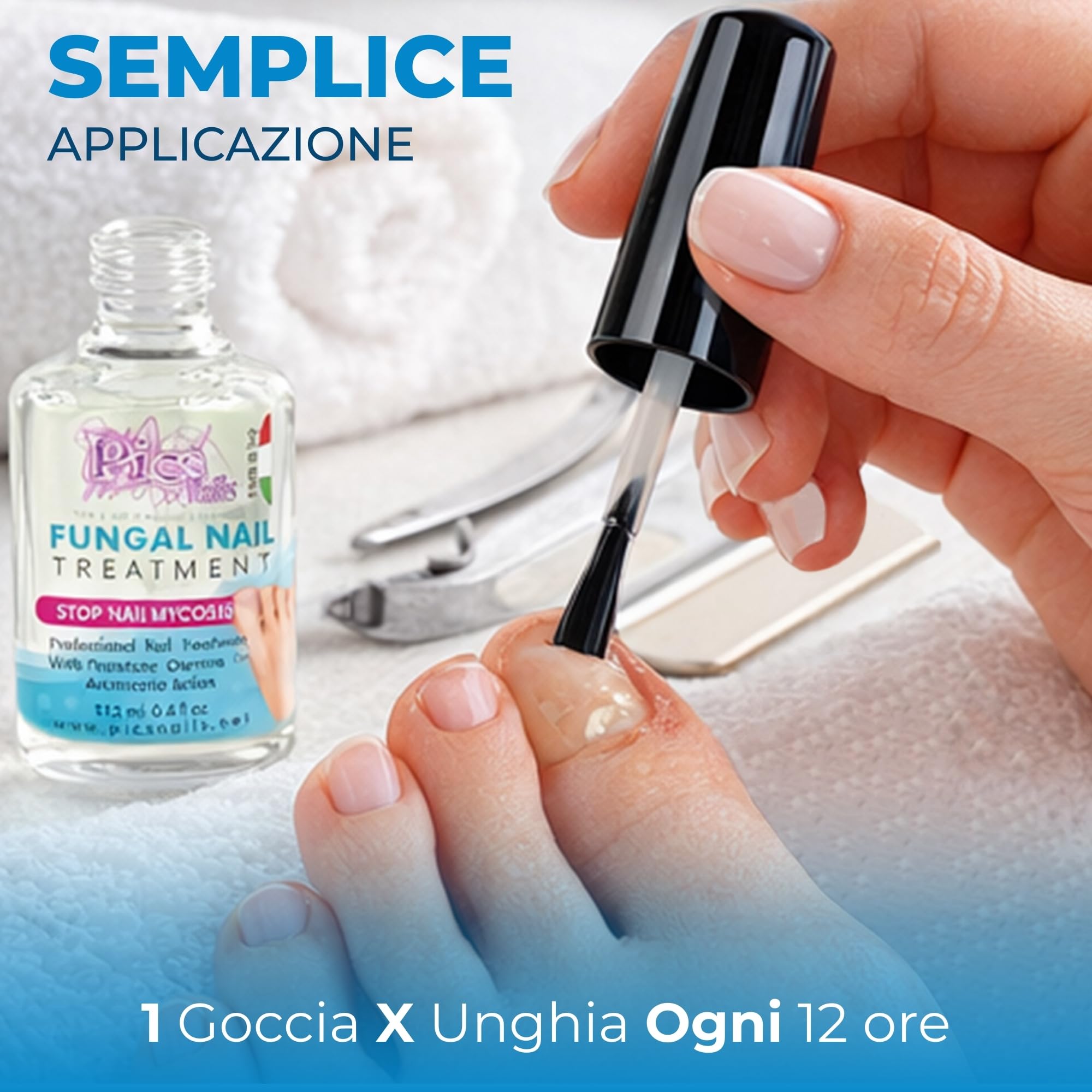 Antimicotico Micosi Unghie Piedi e Mani 12 ml - Trattamento della Micosi del Piede e della Mano, Previene e la Micosi/Funghi dalle Unghie di Piedi e Mani e Ripristina il Naturale Aspetto dell'Unghia.
