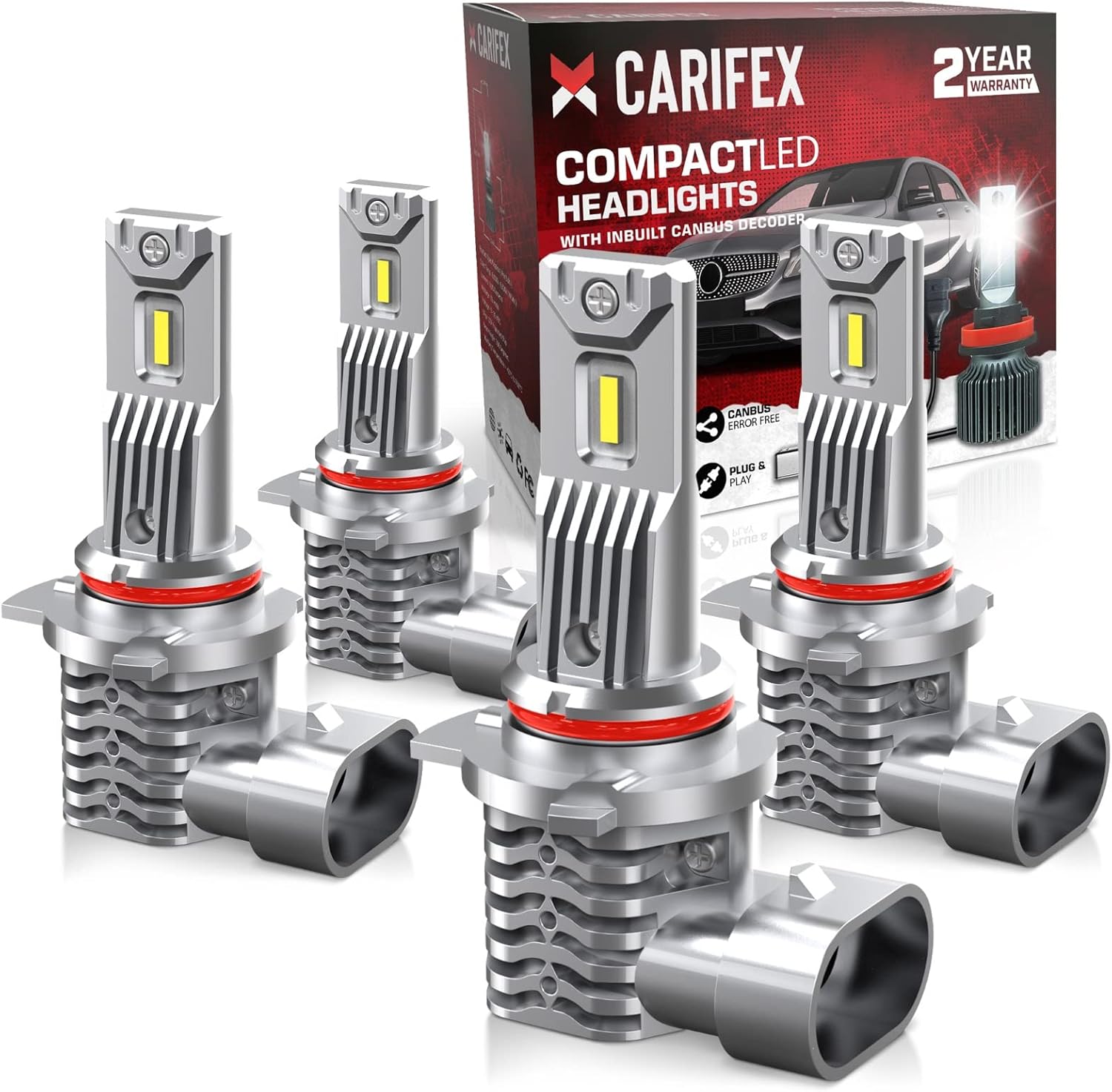 Tools Compact LED Headlight Bulbs 9005/HB3 High Beam 9006/HB4