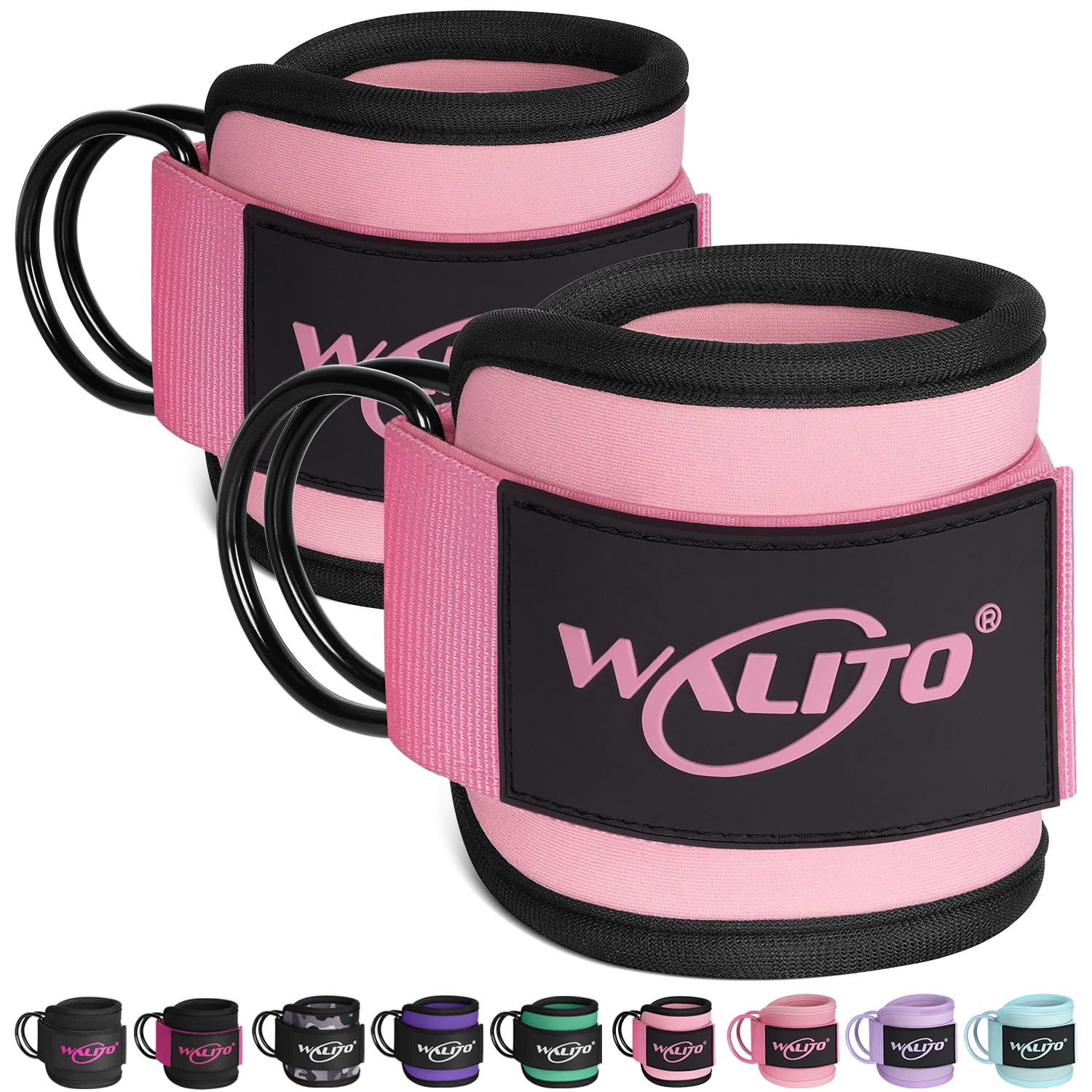 WALITOGym Ankle Straps for Working Out - Glute Ankle Cuff Kickback Strap, Gym Cable Machine Accessories for Women Glute Leg Extensions, Hip Abductors & Lower Body Exercises Equipment