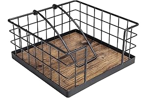 Modern Napkin Holder Basket with Weighted Arm