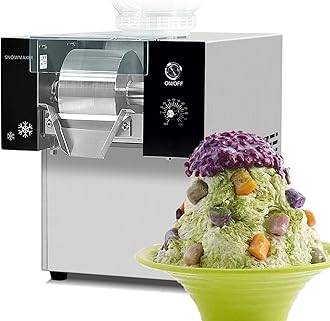 Kolice 90kg(198 lbs)/Day Snow Cone Shaver, Shaved Ice Machine, Snowflake Ice Machine, Air Cooling for Desserts Shops, Food Truck, Restaurant, Milktea Shops, etc