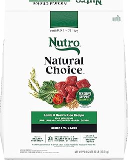 Nutro Natural Choice Senior Dog Food Dry Recipe, Lamb and Brown Rice Recipe, Dry