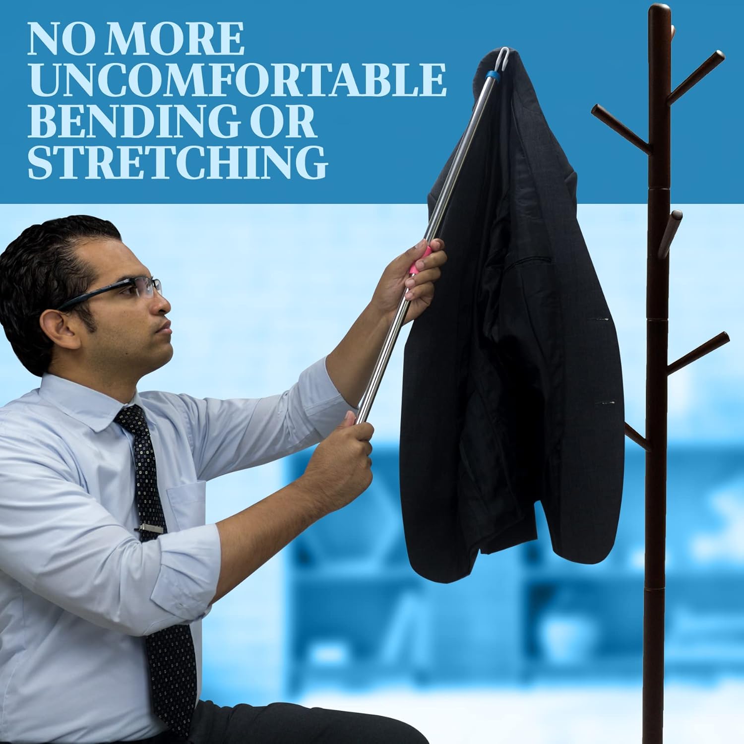Dressing Stick Fully Adjustable for Long Lengths up to 28.5" - Makes Putting On and Taking Off Clothing Easier, Home Health Aids : Health & Household