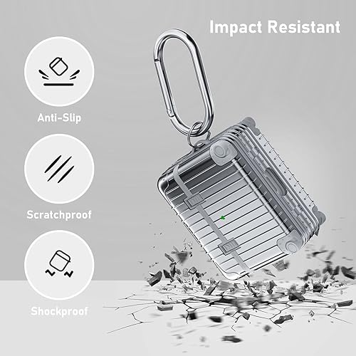 Miniatura 3 de Funda para Airpods 3, V-MOR0 Airpods de 3 generación, funda protectora rígida para auriculares iPod 3, funda de carga inalámbrica con llavero para