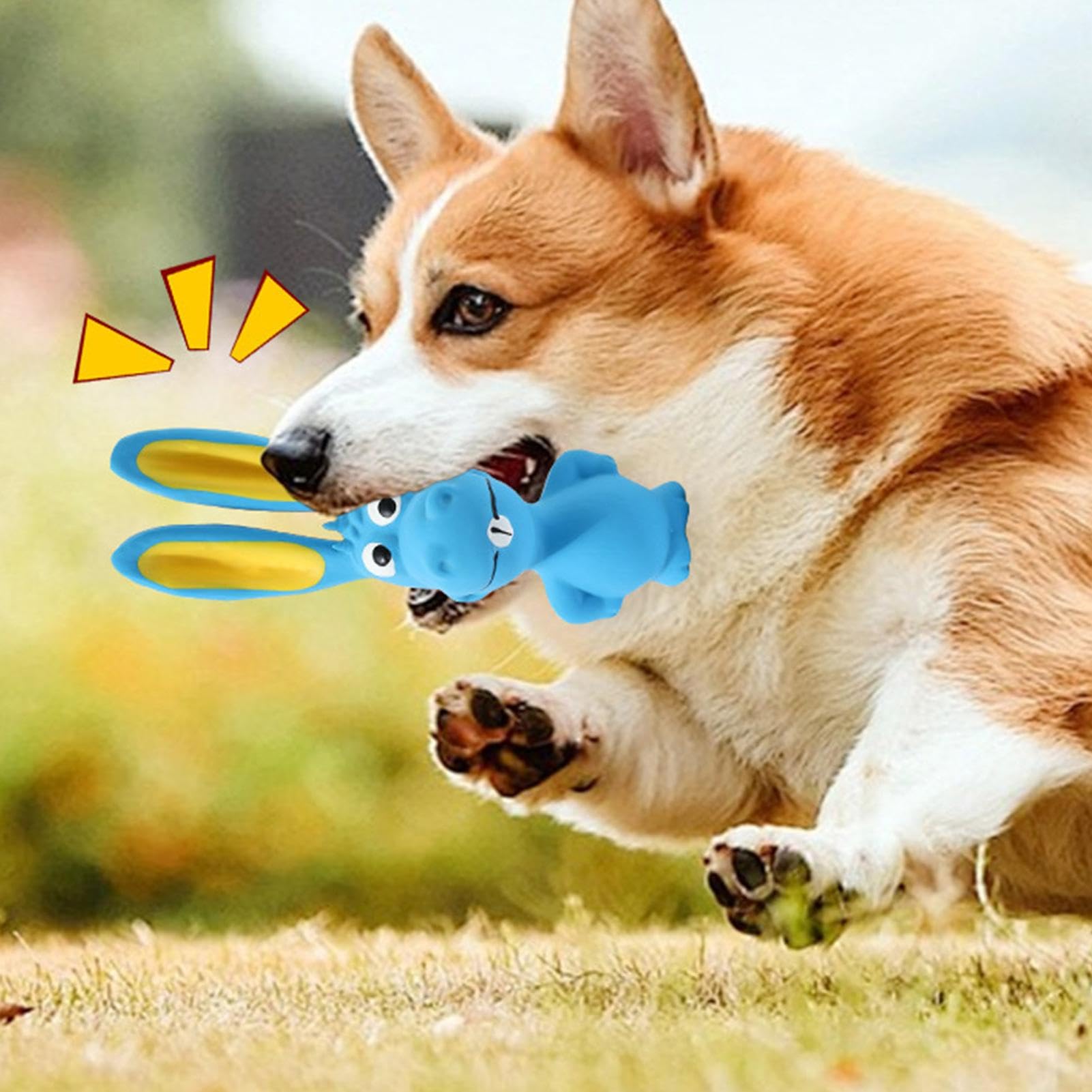 Kauspielzeug für Hunde, quietschendes Hundespielzeug – Hippo Squeaky Toys | Kauspielzeug aus Latex für Tiere, Haustierbedarf, interaktives weiches und zerknittertes Spielzeug