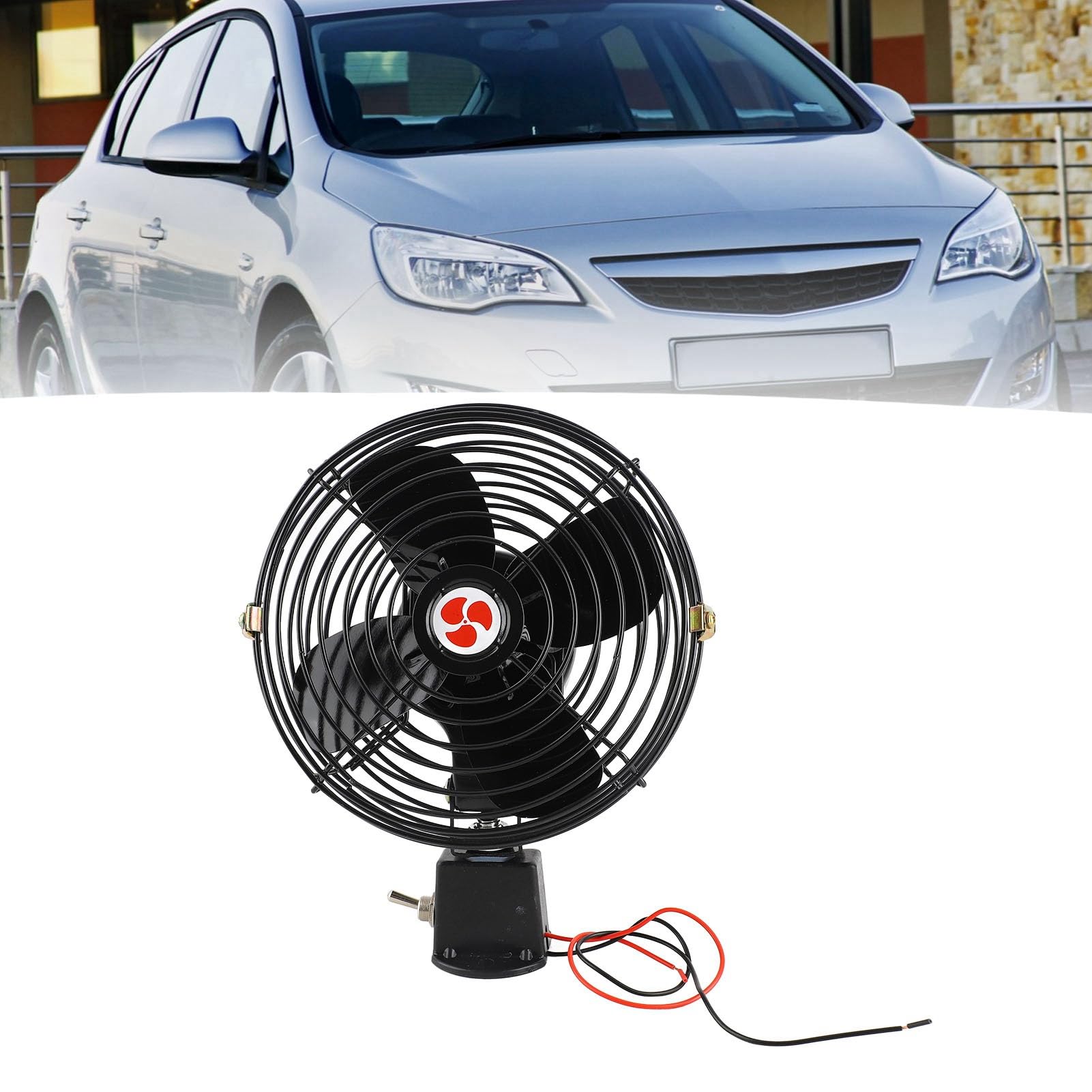 Headerbs Ventola Auto 12V Raffreddamento in Metallo Pesante con Riduzione Rumore Avanzata per Autobus Camion Barche (6