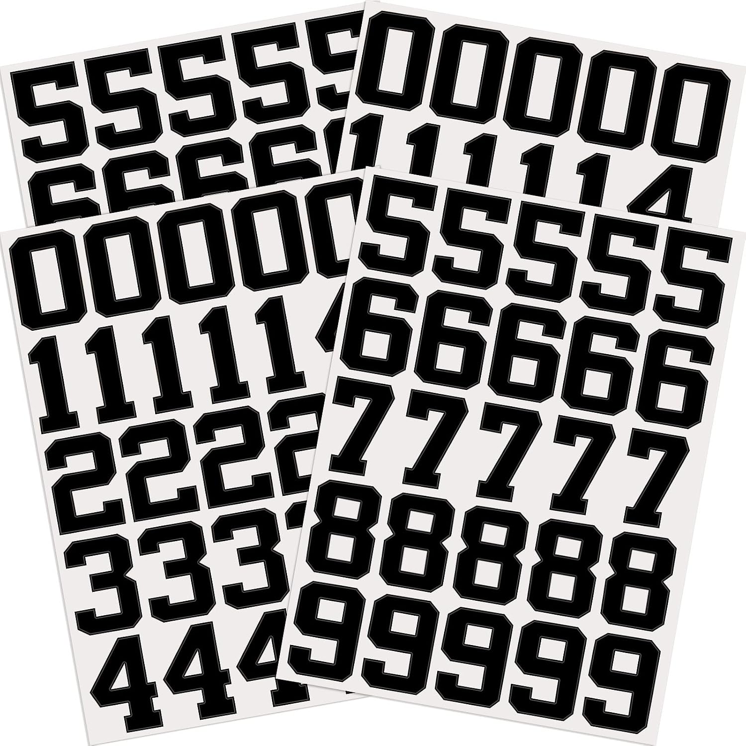 Epakh 102 Pcs Sports Helmet Numbers Sticker 1.25 Inch Vinyl Helmet Numbers Decals Self Adhesive Hockey Stickers for Baseball, Hockey, Football, Lacrosse, Batting