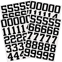 Vista 1 de Epakh 102 piezas de calcomanías de números para cascos deportivos de 1.25 pulgadas de vinilo, calcomanías adhesivas de números para cascos