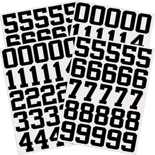 Epakh 102 piezas de calcomanías de números para cascos deportivos de 1.25 pulgadas de vinilo, calcomanías adhesivas de números para cascos,