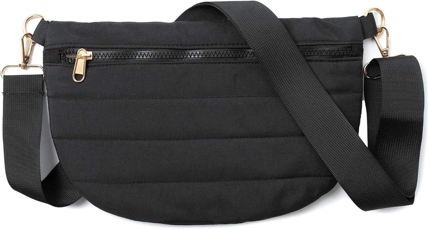 Bum Bags for Women Belt Bag Nylon Crossbody Purse Puffy Sling Fanny Pack Waist Chest Shoulder Bag