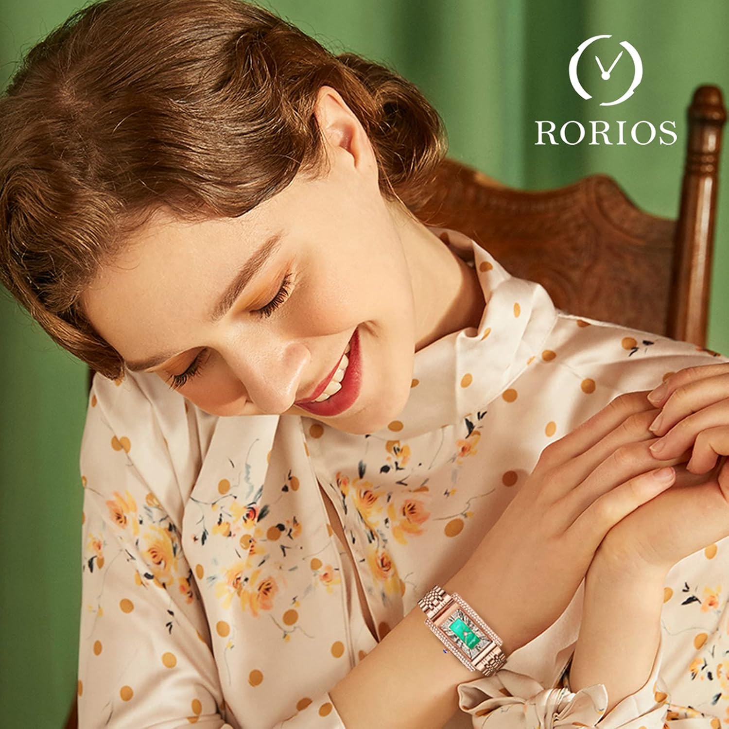 RORIOS Donna Orologio Analogico al Quarzo Orologio con Cinturino in Acciaio Inossidabile Orologio da Polso Moda Diamante Orologio da Donna