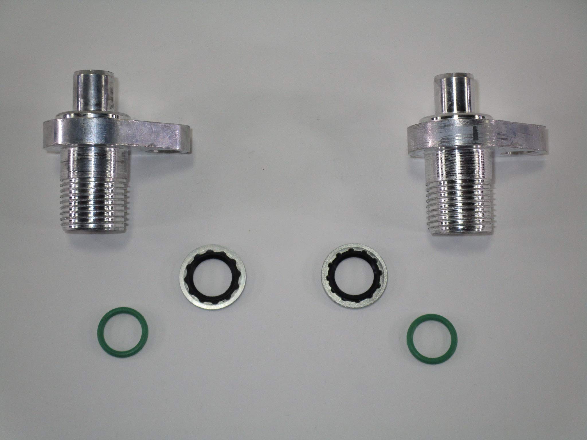 WARR PerformanceLS Swap AC condenser adapter fittings – 2#8 fittings