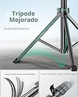 Vista 3 de SENSYNE Trípode de teléfono de 62 pulgadas y palo para selfie, soporte extensible para teléfono celular con control remoto inalámbrico y soporte