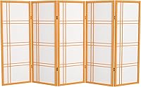Vista 18 de Pantalla Shoji de doble cruz corta de 4 pies - Negro - 3 paneles