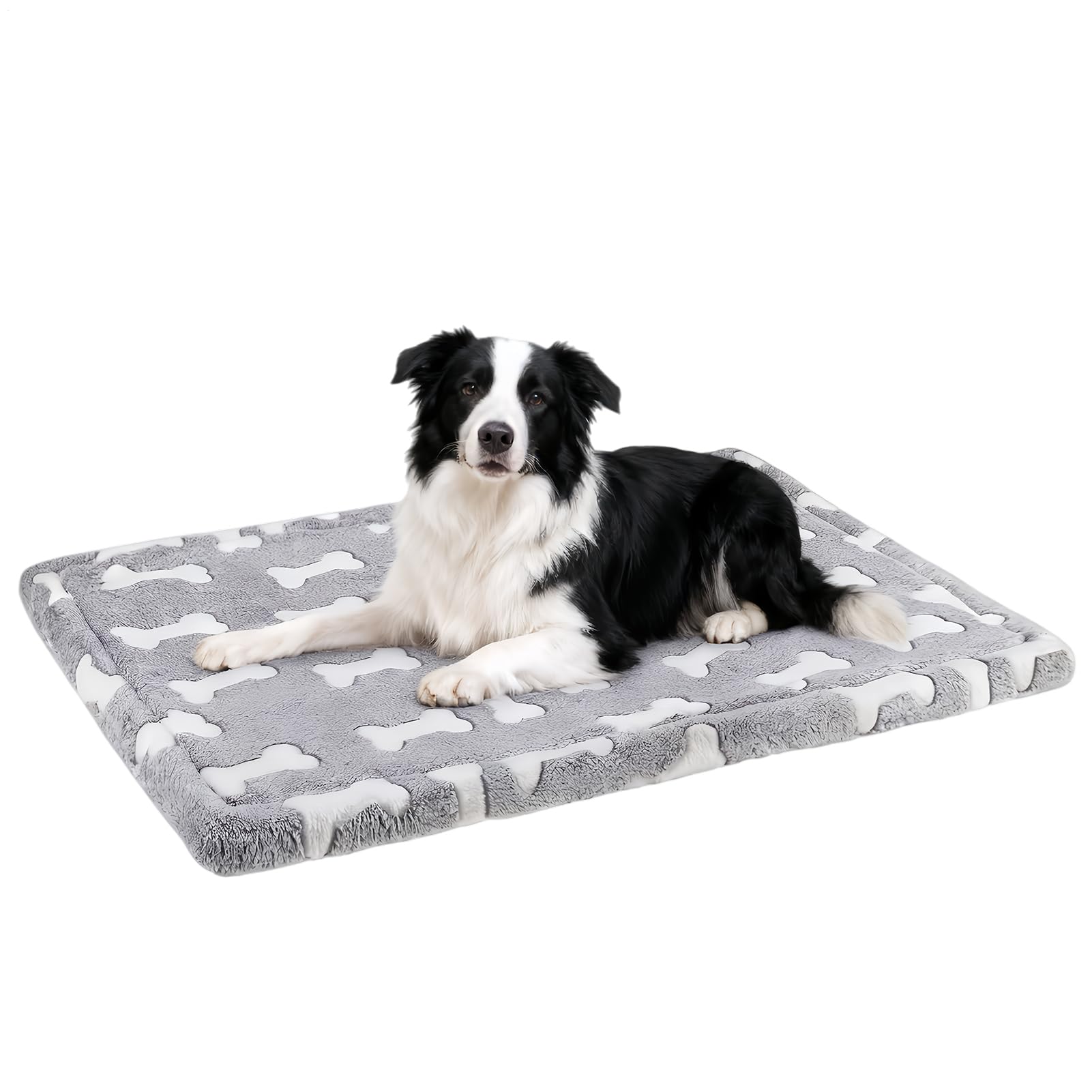 Tapis de lit pour Chien – Housse Lavable, Tapis pour Animaux en Mousse à mémoire de Forme, imperméable, Base antidérapante et Doublure Lavable Amovible | Confortable pour Le Sol pour Les Chiens de