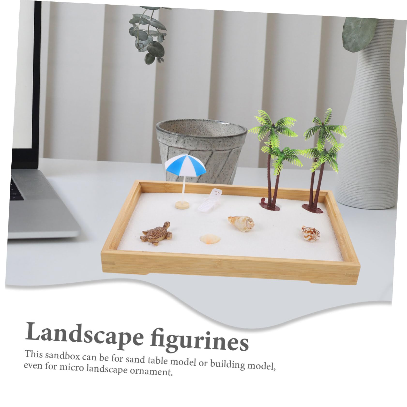 Künstliche Strandszene Sanddeko Satz aus Robustem Material für Wohndekoration Zimmer Zen Garten Miniatur Ozean Sandkasten zur Entspannung