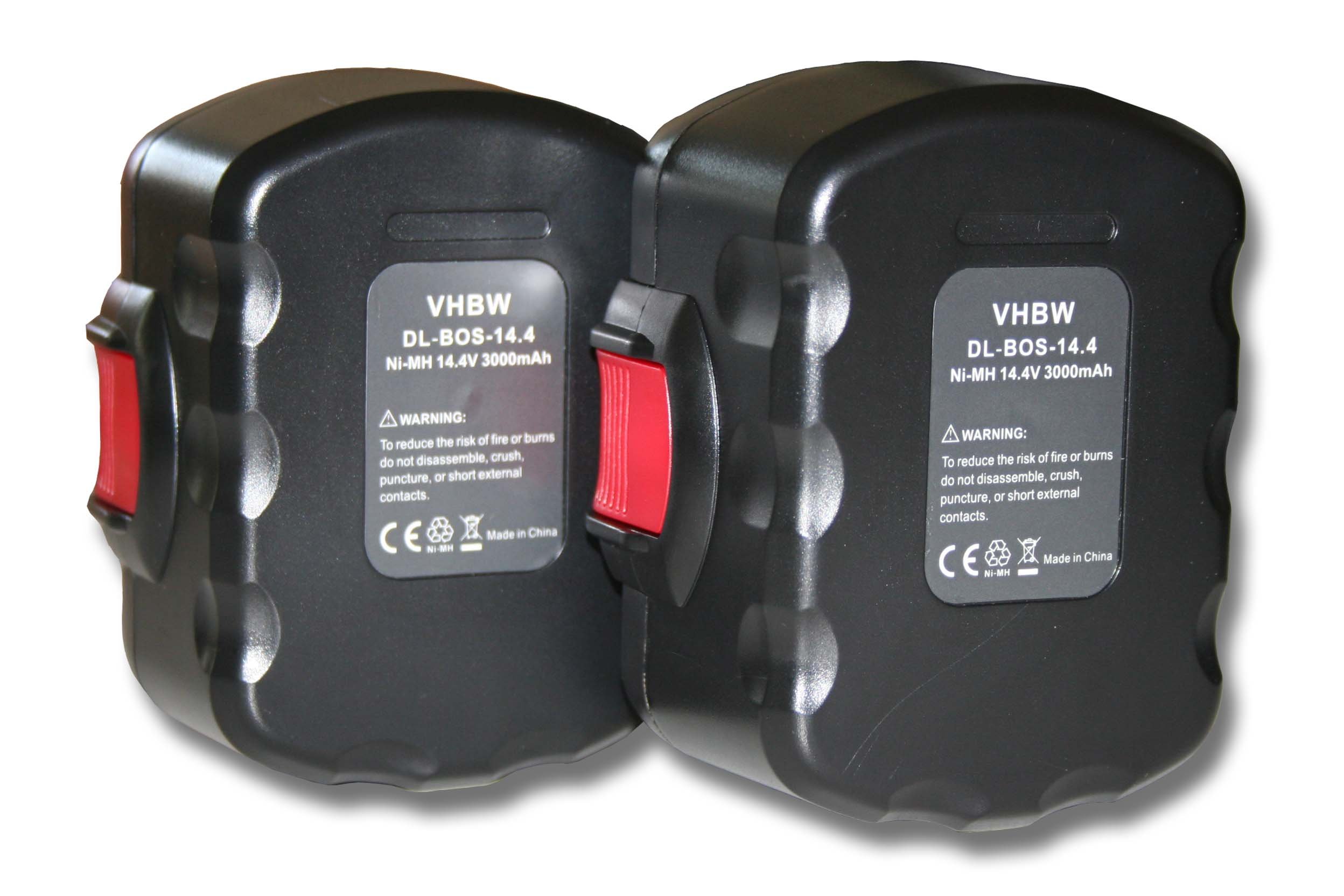 vhbw 2x Ni-MH akumulator 3000 mAh (14,4 V) do narzędzi Bosch PST 14,4 V jak Bosch 2 607 335 264, 2 607 335 276, 2 607 335 465.