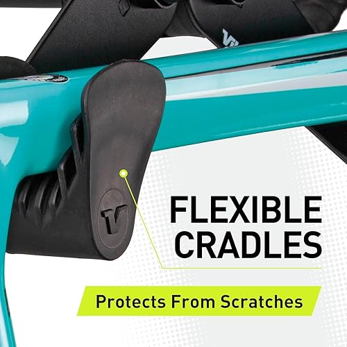 Miniatura 4 de Vibrelli Soporte de pared para bicicleta, estante de almacenamiento horizontal para colgar bicicletas en el hogar o el garaje, colgador de bicicleta