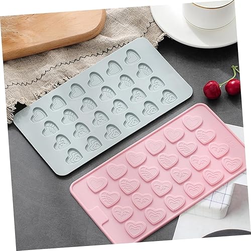 Miniatura 9 de PRETYZOOM Molde de 24 corazones uniformes, molde de corazón de chocolate en forma de corazón, moldes de vela, moldes de resina, moldes de jabón,