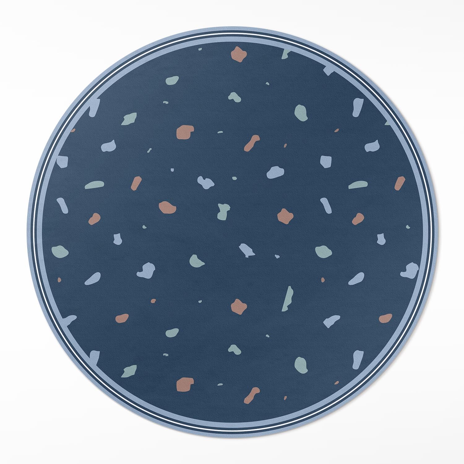Tapis de sol cuisine rond en PVC pour une maison douce et propre
