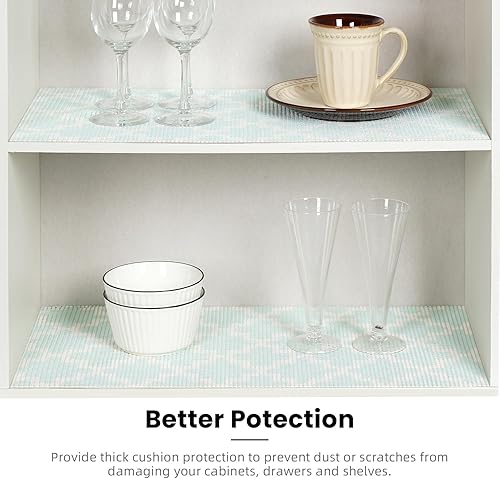 Miniatura 5 de BAGAIL - Forro de cajón no adhesivo de 12 x 20 pies, agarre fuerte, forros de almacenamiento antideslizantes para escritorio, estantes, cocina,