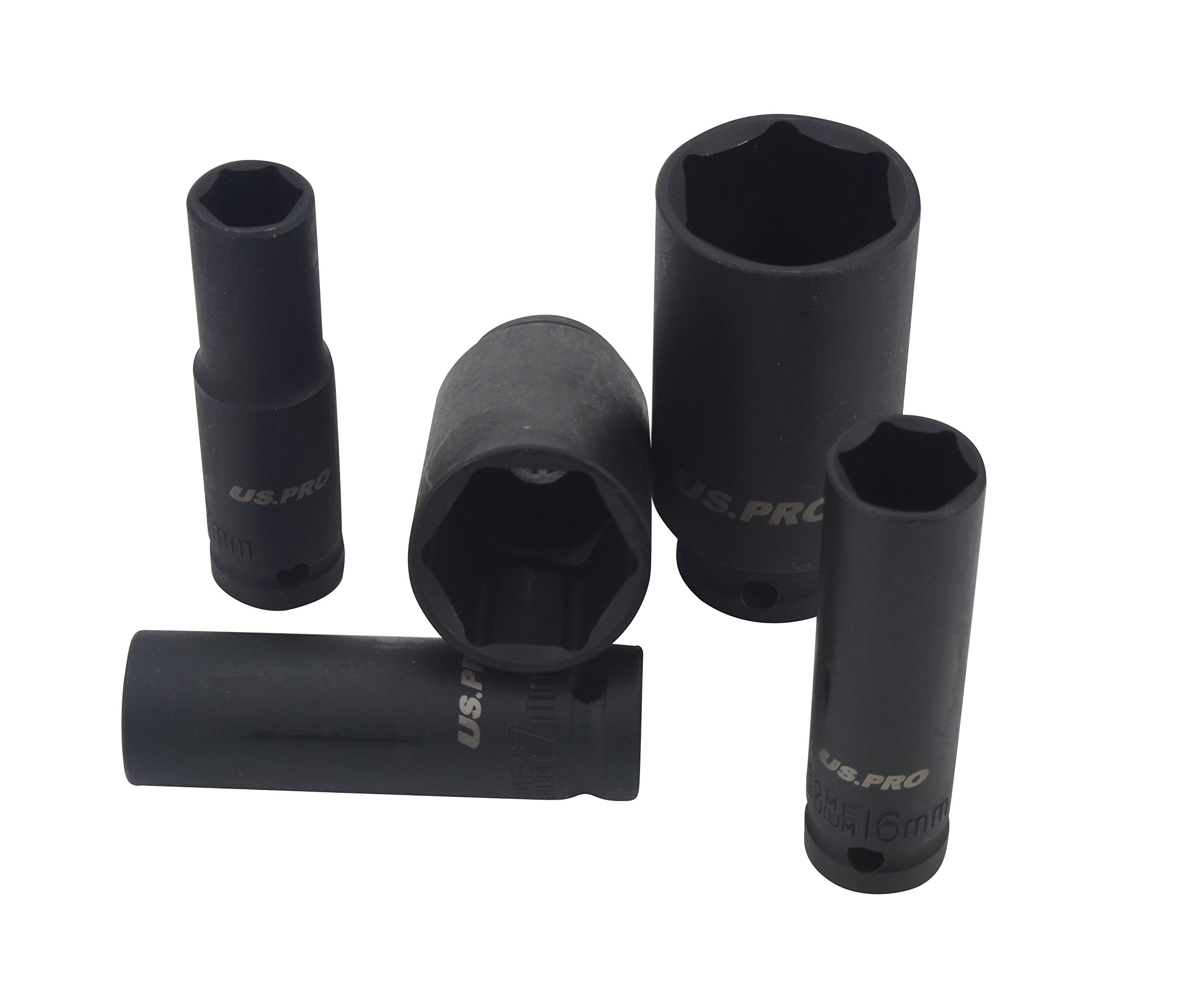 US PRO 13 szt. 1/2" zestaw nasadek głębokich udarowych metryczny 13 mm do 32 mm 1397