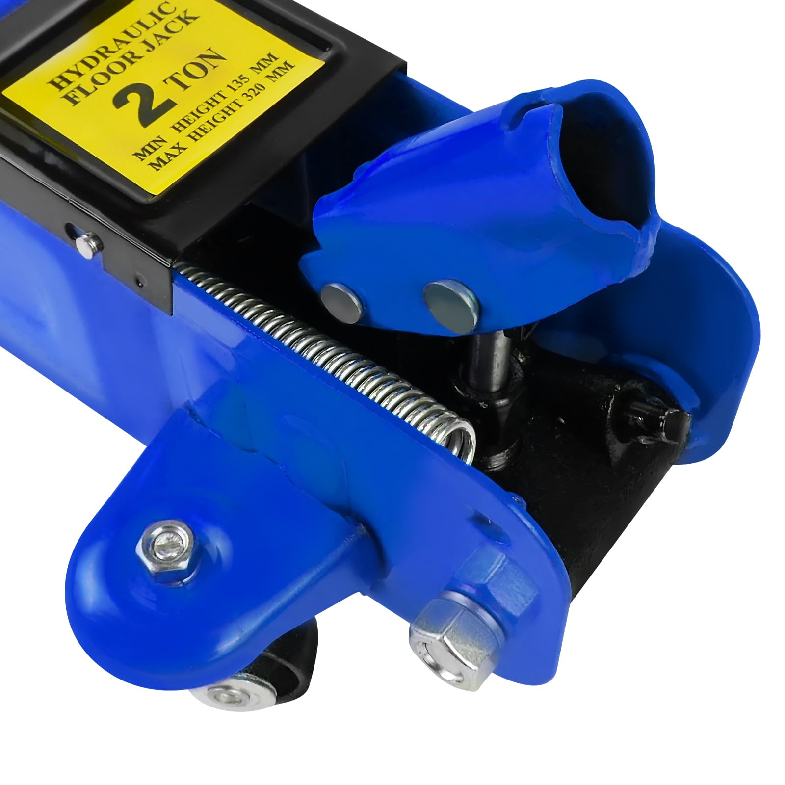 Martinetto idraulico blu, sollevatore manuale compatto, 450 mm x 195 mm x 135 mm, cric idraulico in acciaio legato, adatto per il cambio di pneumatici (2 tonnellate)