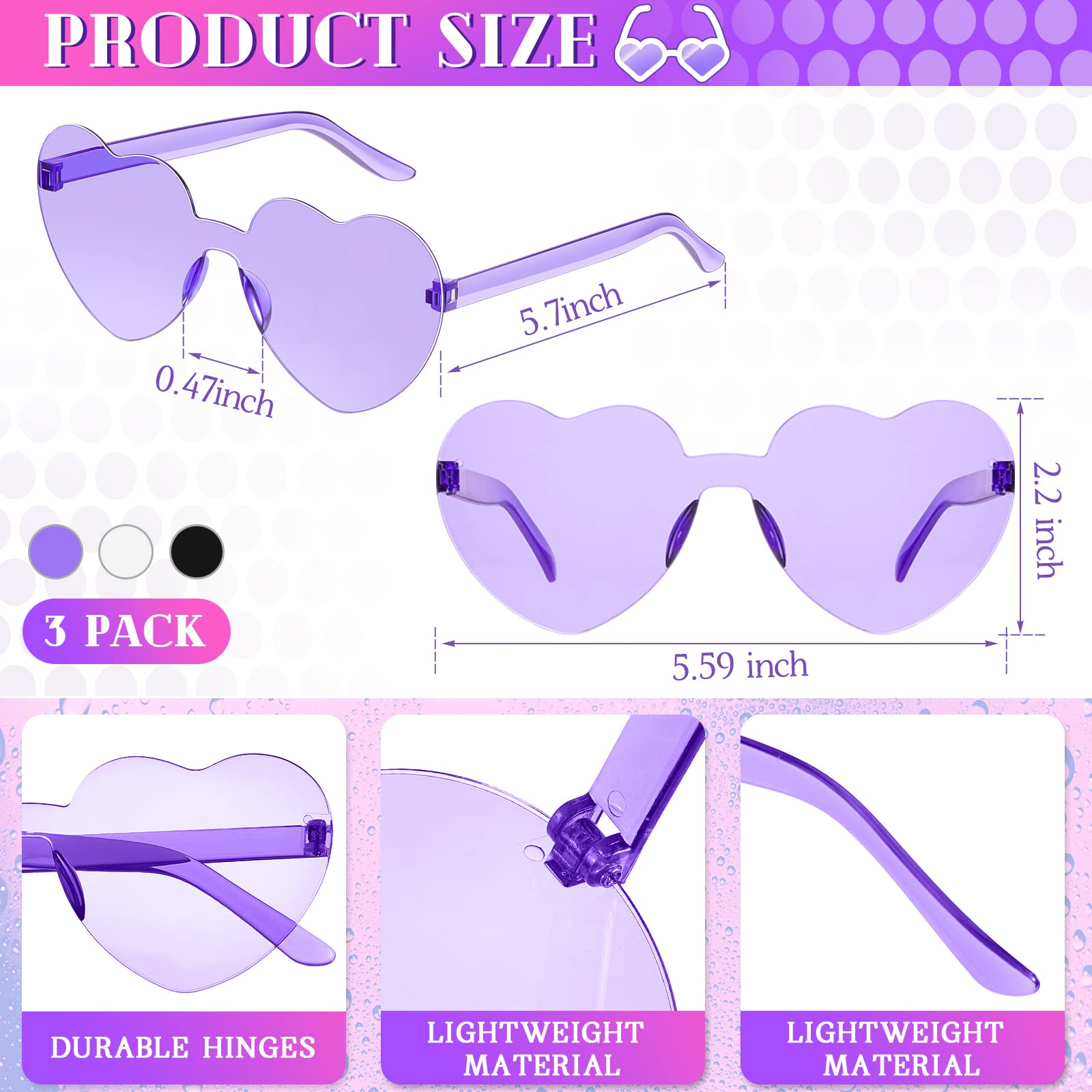 6 Stück LED Cowgirl Kostüm Zubehör Halloween Party Kostüm Rosa Cowboy Hut Weltraum Cowgirl Hut mit Herz Brille Bulk Cowboy Hüte Weiß Cowboy Hüte für Mädchen Frauen Geburtstag Halloween Leuchtparty,