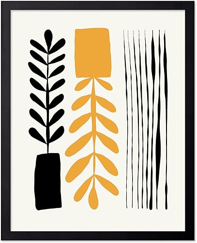 Miniatura 44 de Monem Art - Póster abstracto, impresión de dibujo de línea retro, arte moderno, arte negro y amarillo, arte moderno, arte bohemio elegante, arte Sin