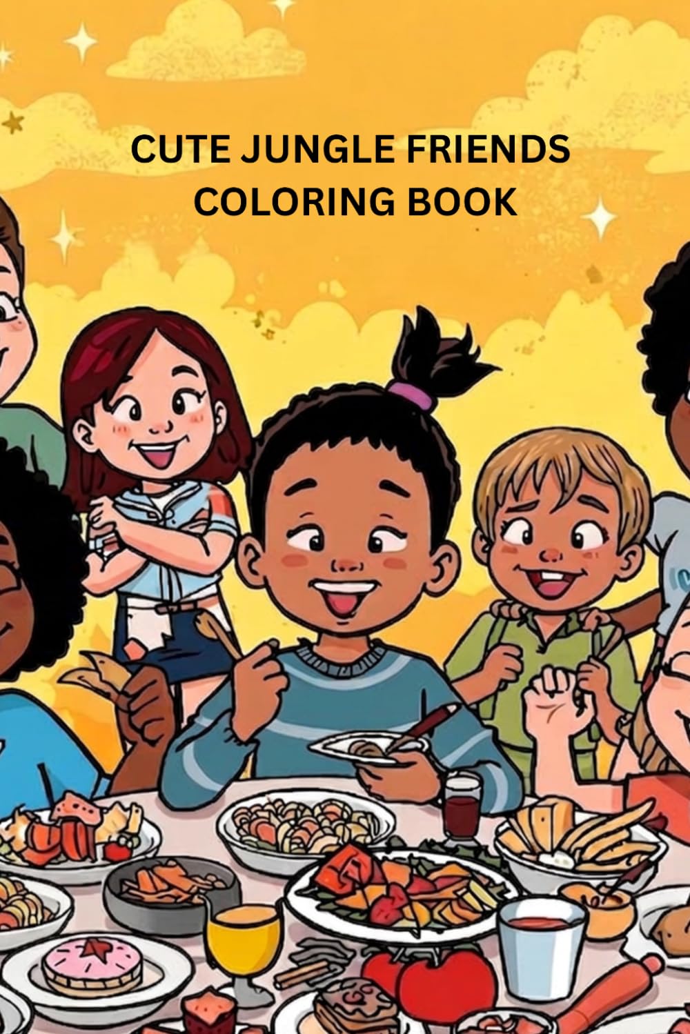 CUTE JUNGLE FRIENDS COLORING BOOK