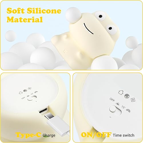 Miniatura 5 de Luz nocturna de dinosaurio, bonita lámpara de noche de dinosaurio para guardería, 200 horas por carga, control táctil portátil, luz nocturna de