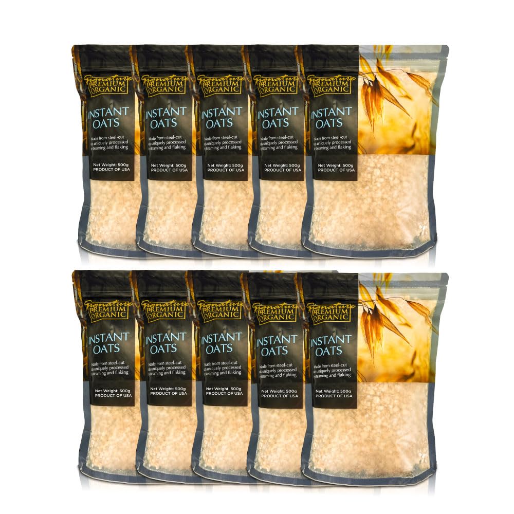 Country Farm USDA Organic Instant Oats 500g, 10 Packs