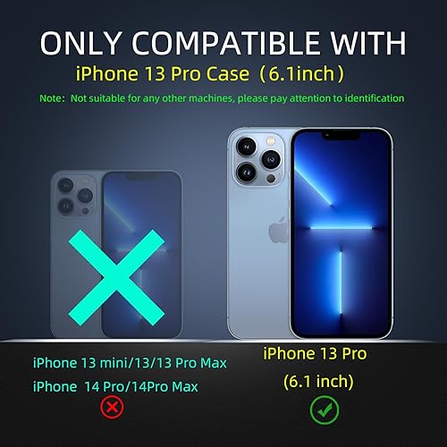 Miniatura 8 de FRLMOOES Funda a prueba de golpes para iPhone 13 Pro Max con protección de cámara y anillo magnético para coche protección resistente contra caídas