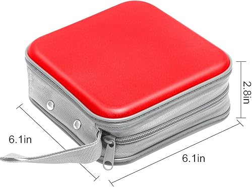 Miniatura 60 de Funda para CD, capacidad para 40 unidades, para CD/DVD, cartera, de plástico duro, DVD, carpetas de almacenamiento para automóvil, hogar, oficina,