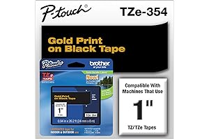 Brother Genuine P-Touch TZE151 Black on Gold 3/4" 8m Tape Cartridge for...