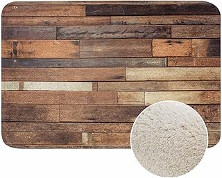 Old Wood Plank Background Bath Mat for Bathroom Bath Rugs Door Mat Non Slip Rubber Backed Bathroom Floor Mat for Bathtub Sink Shower 16"X24"