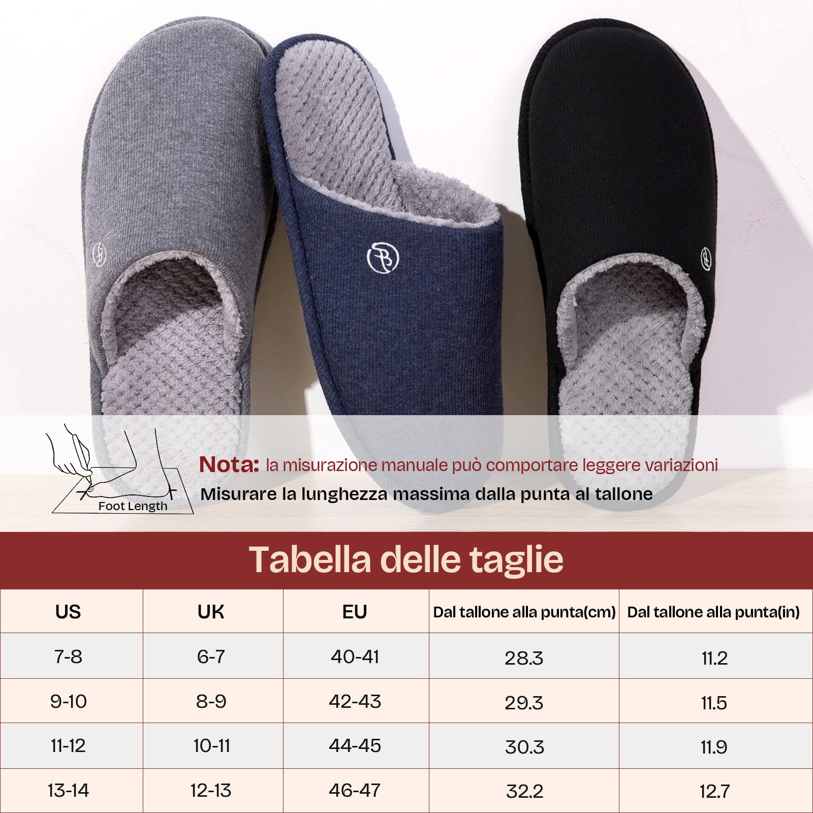 EverFoams Pantofole Classiche da Uomo in Memory Foam, Ciabatta in Spugna Traspirante