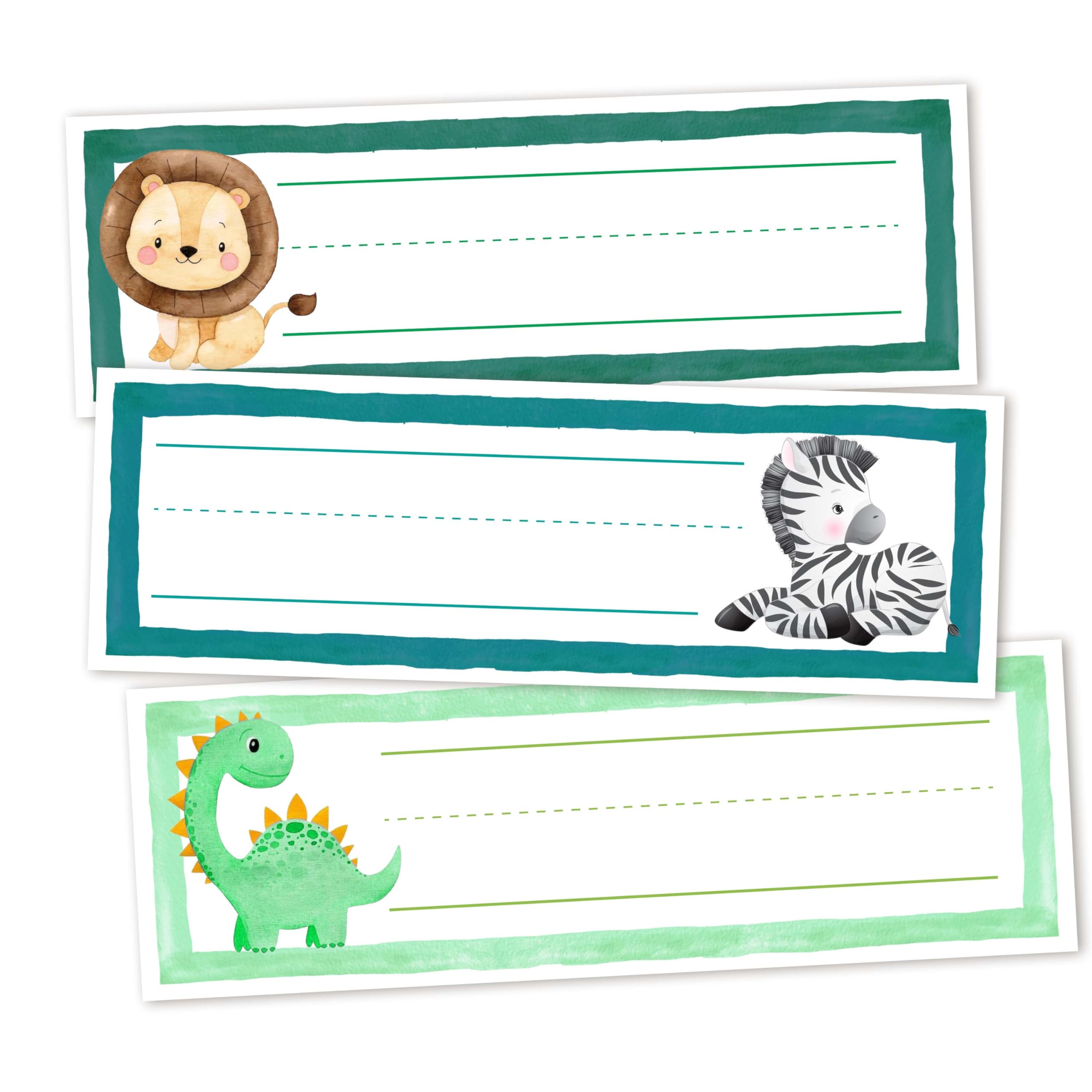 30 Name Tags for Classroom Cubbies, 3x9 in Woodland Animals Name Plates for Desks, Classroom Must Haves for Teachers Elementary - A07