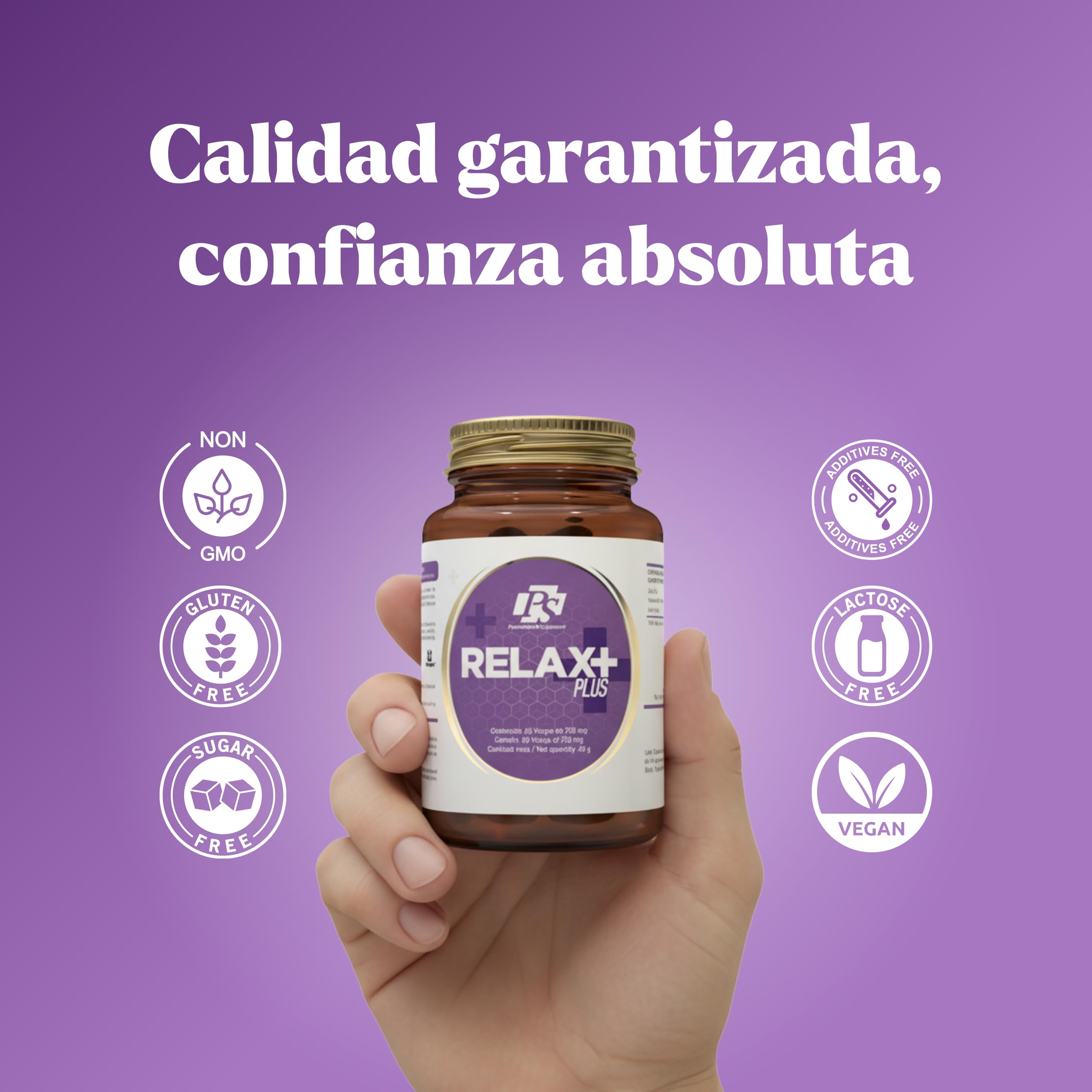 PS Relax Plus - Magnesio, Zinc, Yodo y Vitamina B6 para Fatiga y Cansancio Mental, Apoya el Sistema Nervioso, el Rendimiento Diario y la Función Tiroidea | 60 Cápsulas Vegetales