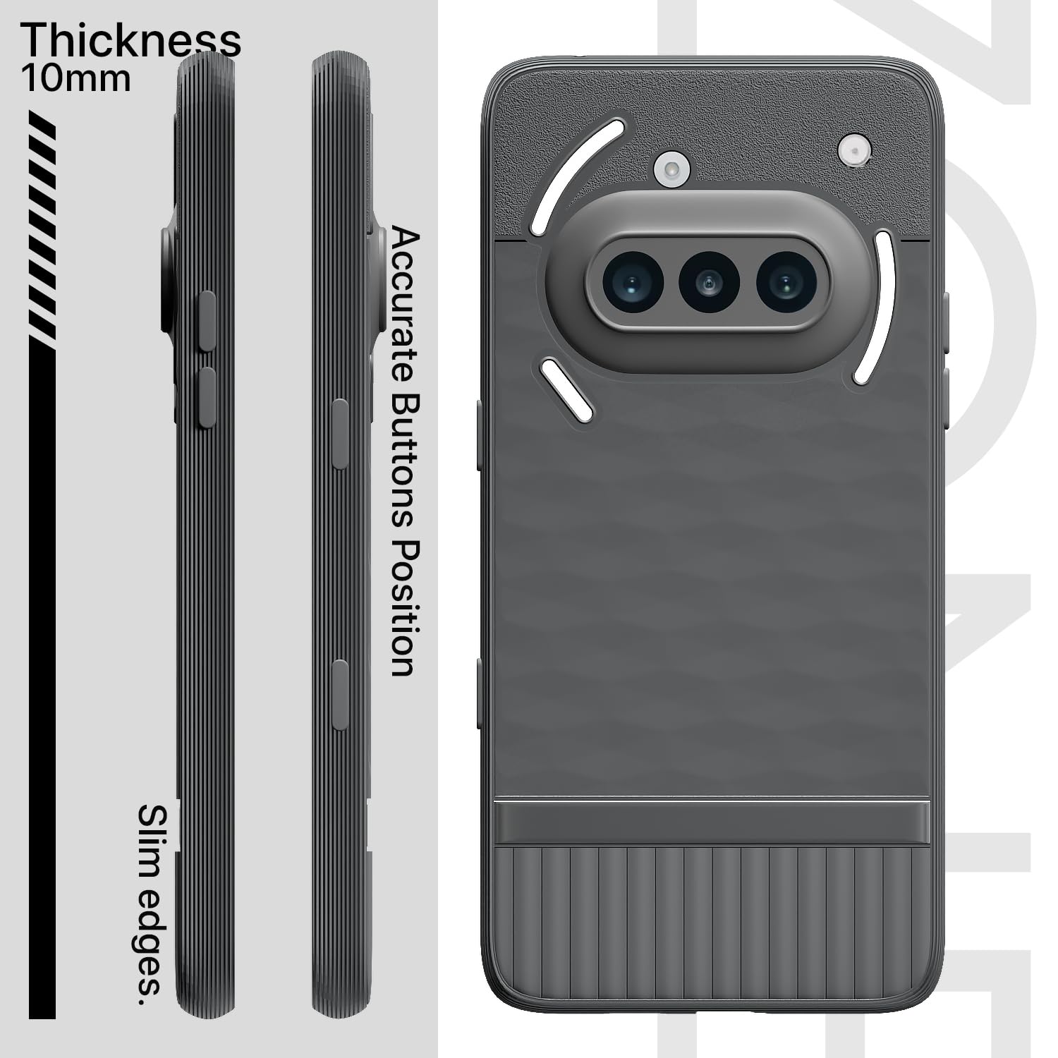 Amazon basics Back Cover for Nothing Phone 3a 5G | Full Camera Protection | TPU Soft Flexible Shockproof Bumper Case(Grey) 9 712XAH3fWVL. SL1500