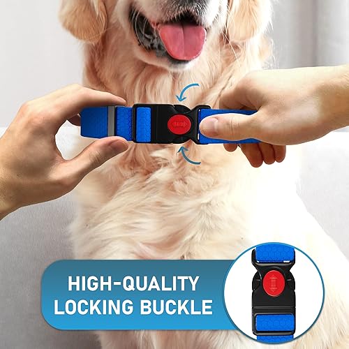 Miniatura 4 de Collar de perro ajustable con código QR identificación adjunta, fabricado en Estados Unidos, collar de perro resistente al agua con hebilla de