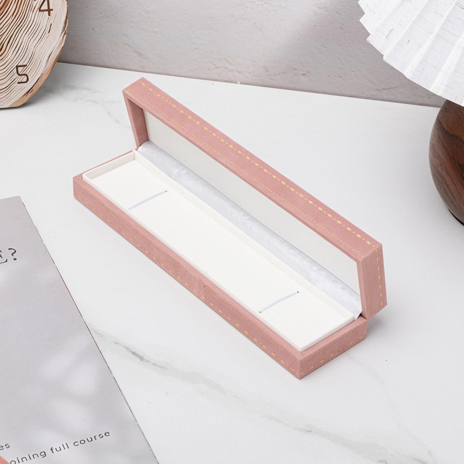 Flannel Jewelry Box Light Luxury Ring Earrings Necklace Bracelet Bracelet Jewelry Box