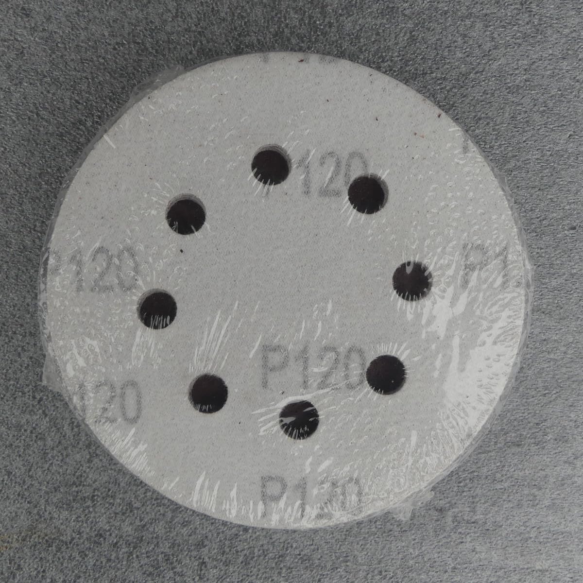 Lot de 25 disques abrasifs velcro - Diamètre : 125 mm - Grain : P40 - P240 - Avec 8 trous - Papier abrasif - Ponceuse à sec - Ponceuse excentrique BOHRFUX (grain P120)
