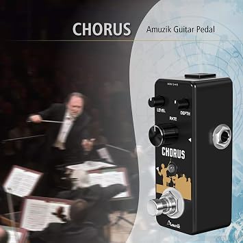Amuzik Chorus Guitar Effect Pedal - Analog Circuit Multiple Chorus for Electric Guitar - True Bypass
